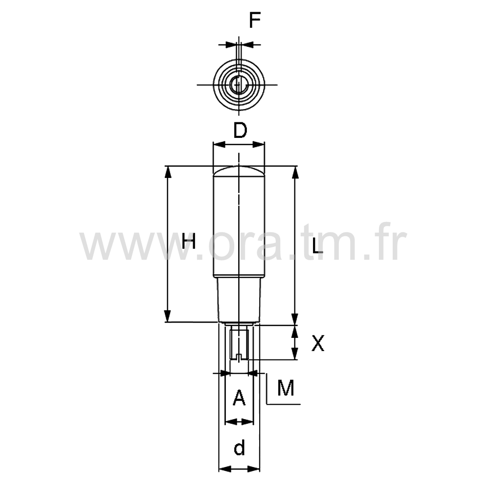PMAT - POIGNEE DE MANOEUVRE - PRISE CYLINDRIQUE ETAGEE